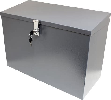 lockable metal security box|large lockable metal storage box.